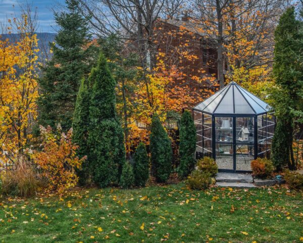Oasis Aluminium Frame 8ft Hexagonal Polycarbonate Grey Greenhouse - Canopia by Palram - Image 6
