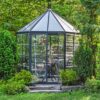 Oasis Aluminium Frame 8ft Hexagonal Polycarbonate Grey Greenhouse - Canopia by Palram