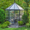 Oasis Aluminium Frame 8ft Hexagonal Polycarbonate Grey Greenhouse - Canopia by Palram