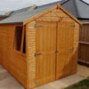 Shire 12x6 Warwick Shiplap Garden Shed on patio