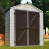 SkyLight Plastic 6x3 Dark Tan Apex Garden Shed - Canopia by Palram