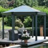 Roma Hexagonal Aluminium Grey Gazebo & Pergola - Canopia by Palram