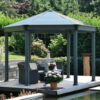 Roma Hexagonal Aluminium Grey Gazebo & Pergola - Canopia by Palram