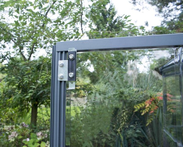 Oasis Aluminium Frame 8ft Hexagonal Polycarbonate Grey Greenhouse - Canopia by Palram - Image 7
