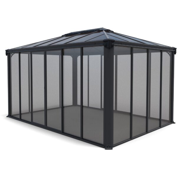 Ledro 4300 Enclosed Aluminium Grey Gazebo & Pergola - Canopia by Palram - Image 9