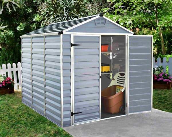 SkyLight Plastic 6x8 Dark Grey Garden Shed - Canopia by Palram - Image 3