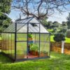 Mythos Aluminium Frame 6ft x 10ft Grey Polycarbonate Greenhouse - Canopia by Palram