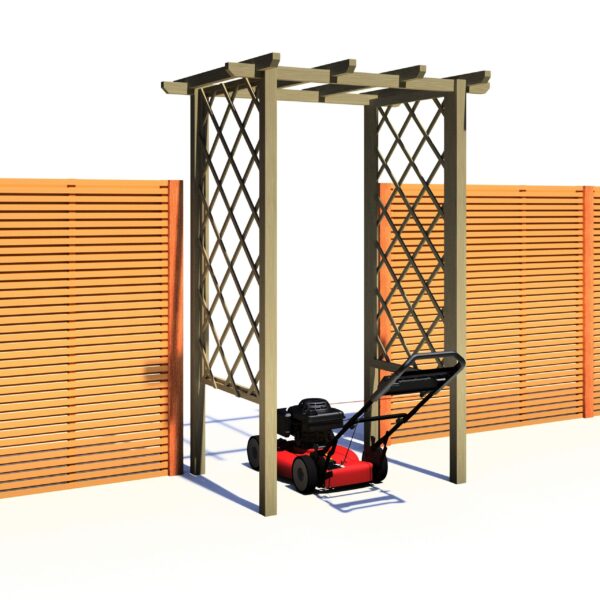 Shire 4x3 Garden Wooden Arch Trellis Pergola - Pressure Treated - Image 9