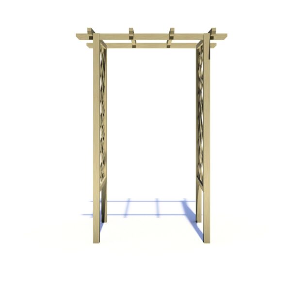 Shire 4x3 Garden Wooden Arch Trellis Pergola - Pressure Treated - Image 6