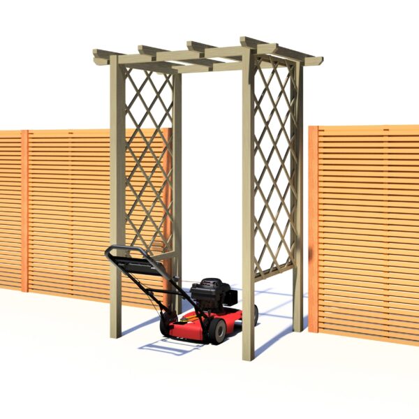 Shire 4x3 Garden Wooden Arch Trellis Pergola - Pressure Treated - Image 5