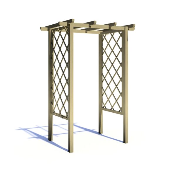 Shire 4x3 Garden Wooden Arch Trellis Pergola - Pressure Treated - Image 4