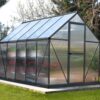 Mythos Aluminium Frame 6ft x 10ft Grey Polycarbonate Greenhouse - Canopia by Palram