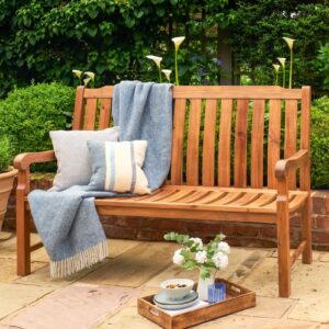 Beeley 150cm Wooden Garden Bench FSC Acacia Wood -  Teak Look