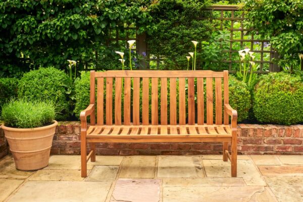 Beeley 150cm Wooden Garden Bench FSC Acacia Wood - Teak Look - Image 6