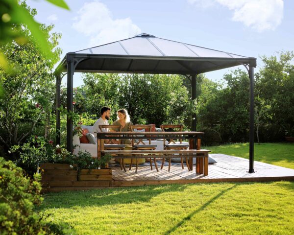 Palermo 3600 Aluminium Grey Gazebo & Pergola - Canopia by Palram