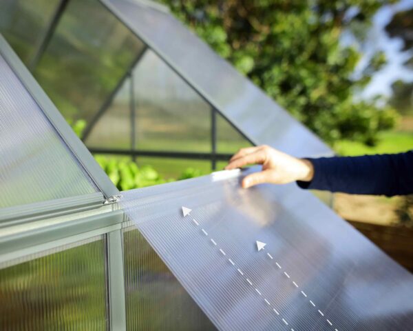 Mythos Aluminium Frame 6ft x 10ft Grey Polycarbonate Greenhouse - Canopia by Palram - Image 8