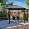 Monaco Hexagonal Aluminium Grey Garden Gazebo & Pergola - Canopia by Palram
