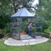 Oasis Aluminium Frame 8ft Hexagonal Polycarbonate Grey Greenhouse - Canopia by Palram