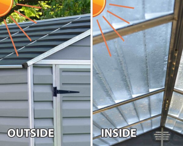 SkyLight Plastic 6x8 Dark Grey Garden Shed - Canopia by Palram - Image 7