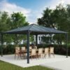 Palermo 4300 Aluminium Grey Gazebo & Pergola - Canopia by Palram