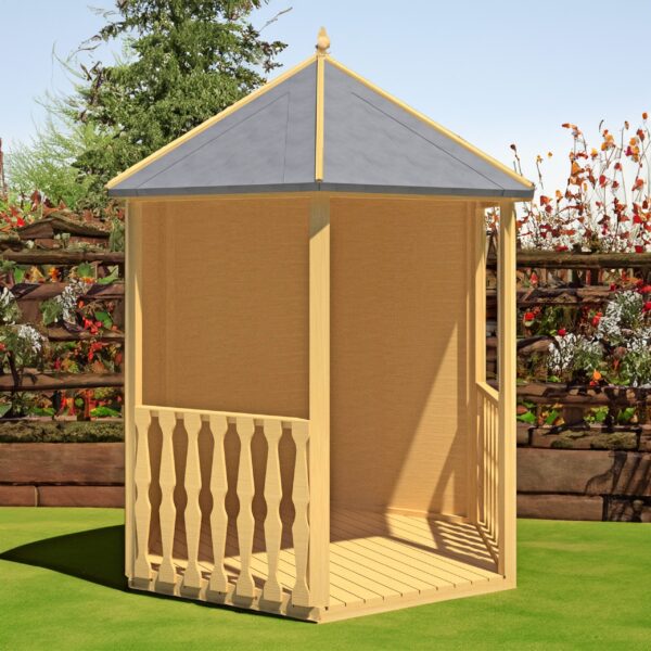 Shire 7x6 Pressure Treated Gazebo Wooden Arbour - Image 2