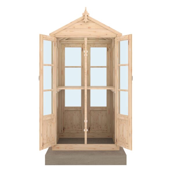 Shire Hemsby 4x4 Wooden Glass Greenhouse - Image 9