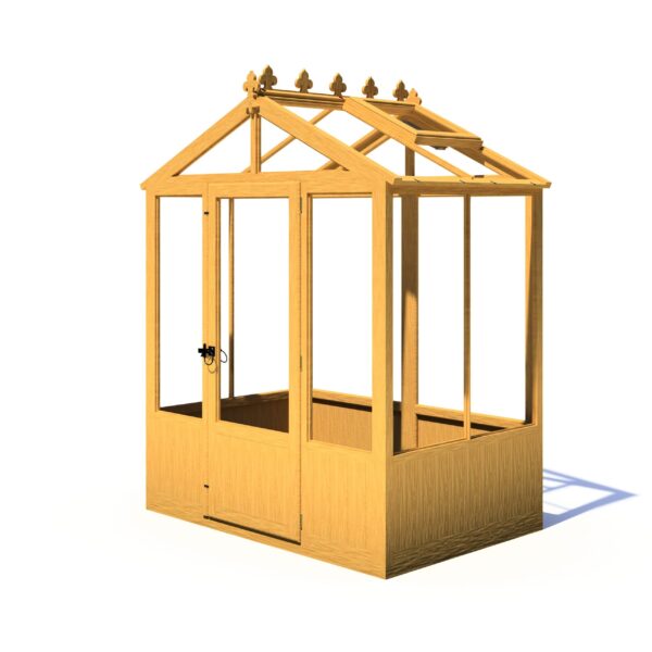 Holkham Small 4x6 Wooden Glass Greenhouse - Image 7