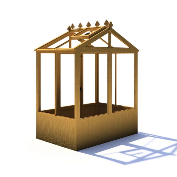Holkham Small 4x6 Wooden Glass Greenhouse - Image 6
