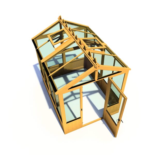 Holkham 8x6 Wooden Glass Greenhouse - Image 10