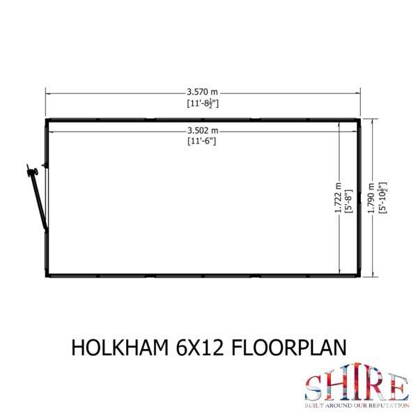 Holkham Large 12x6 Wooden Glass Greenhouse - Image 8