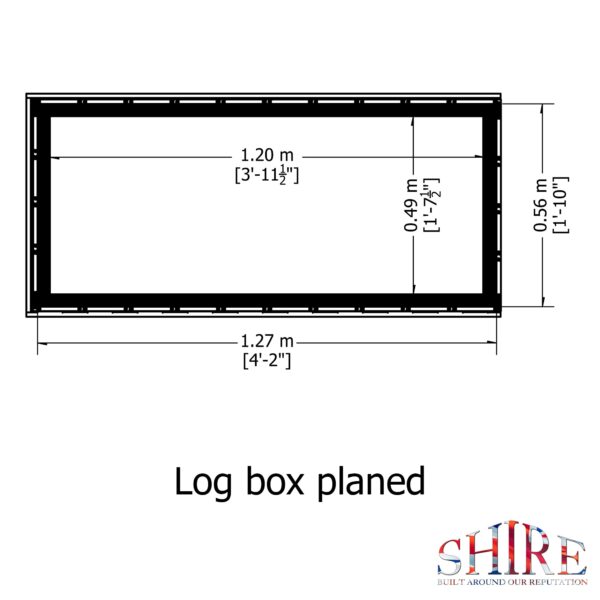 Shire Pressure Treated Log Wooden Storage Box - Image 7