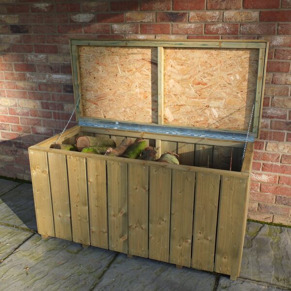 Shire Pressure Treated Log Wooden Storage Box - Image 3