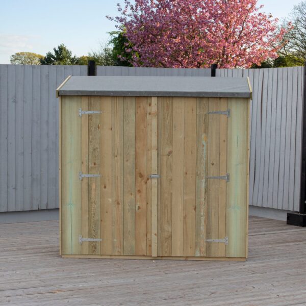 Shire 6x3 Pressure Treated Overlap Pent Garden Shed with Double Doors - Image 5