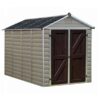 Palram Canopia Skylight Shed 6x10 Tan with white background