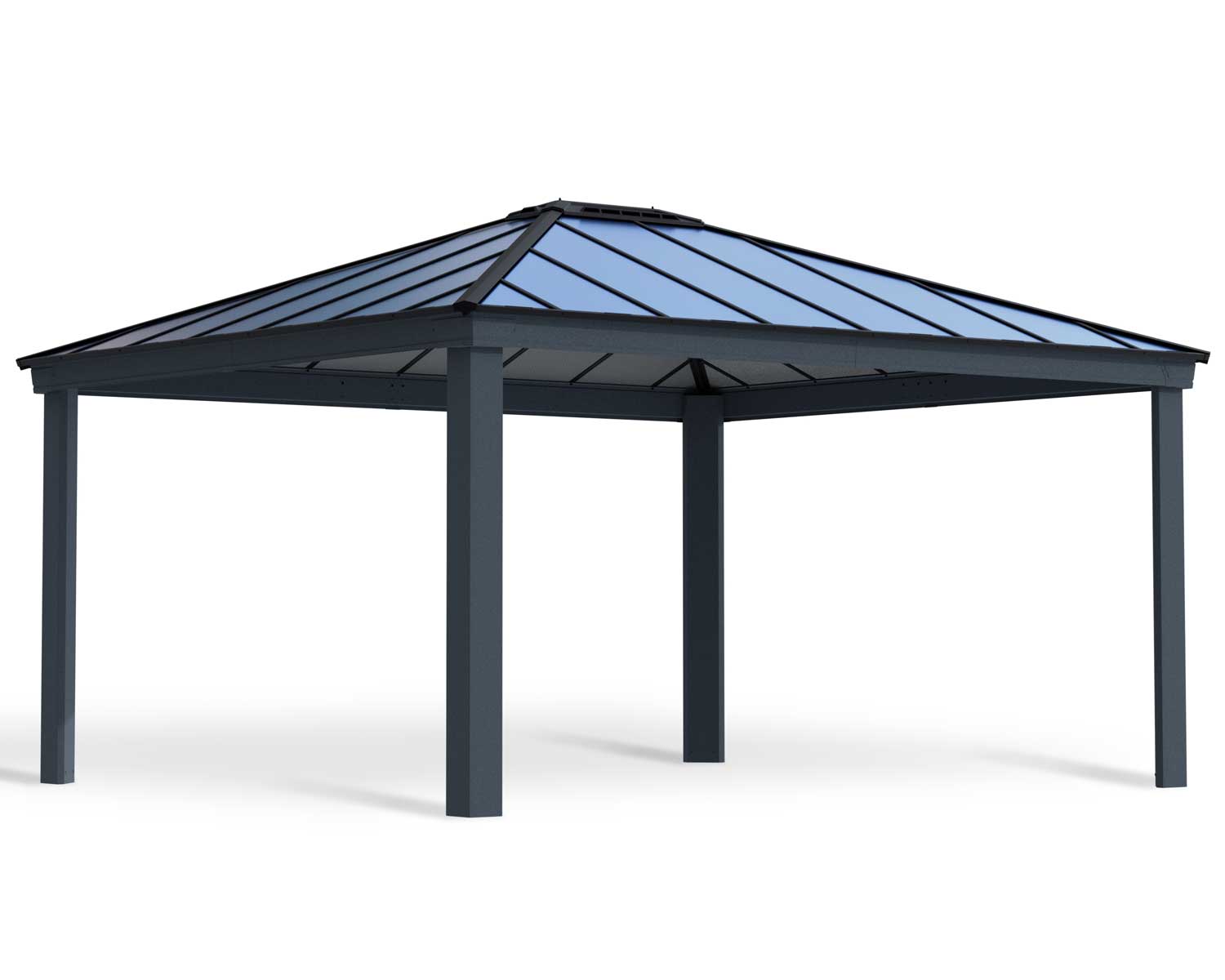 Dallas 14ft x 16ft Aluminium Grey Gazebo & Pergola Kit - Canopia by Palram - Image 11