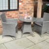 Paris 2 Seater Carver Garden Bistro Set with 70cm Round Table Including Cushions