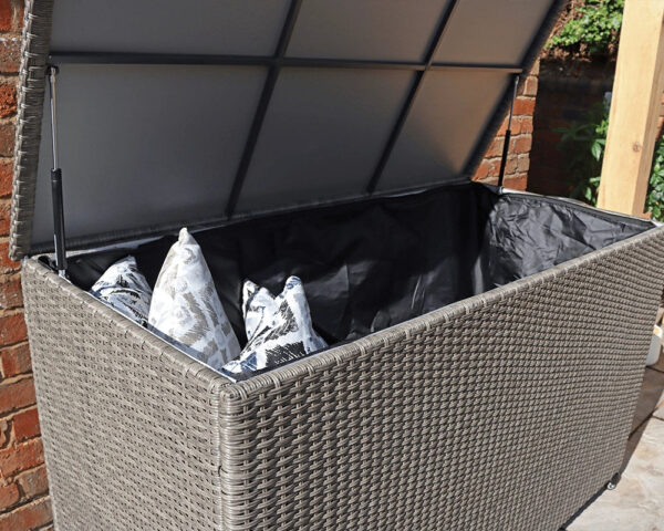 Paris KD 826 Litre Rattan Cushion Garden Storage Box - Image 3