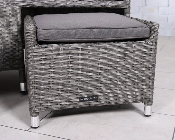 Paris Companion Lounge Set with Pull-Out Foot Stools & Table - Image 6
