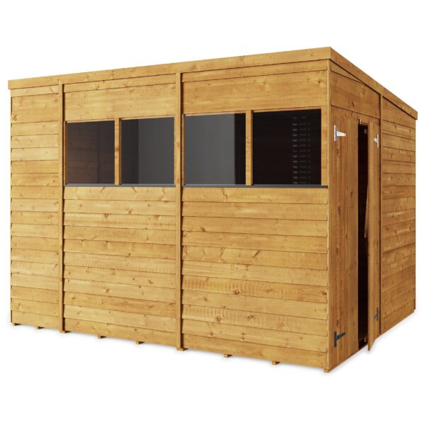 Store More 10x8 Overlap Pent Garden Shed with Double Doors and Windows - Image 5