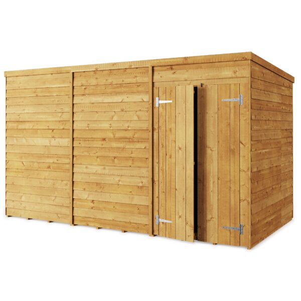 Store More 12x6 Overlap Pent Garden Shed with Double Doors (Windowless) - Image 3