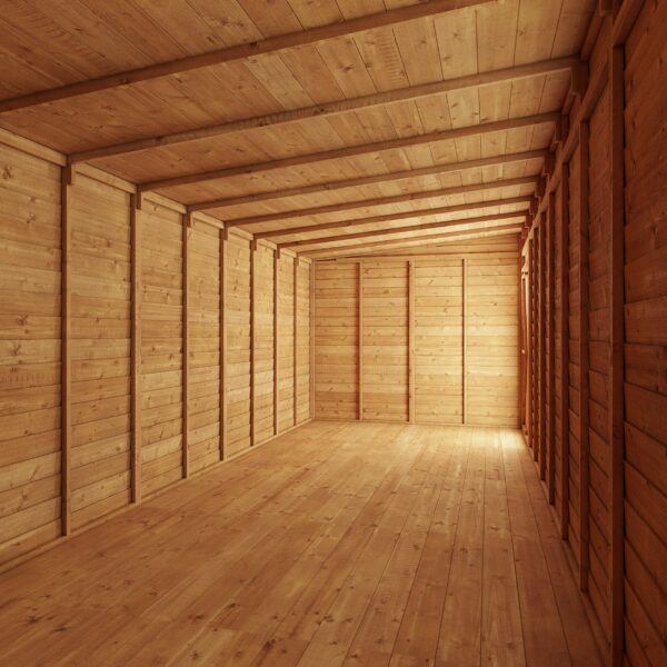 Store More 12x8 Overlap Pent Garden Shed Shed with Double Doors (Windowless) - Image 4