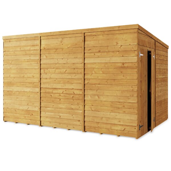 Store More 12x8 Overlap Pent Garden Shed Shed with Double Doors (Windowless) - Image 5