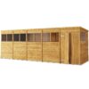 Store More Overlap Pent Shed - 20x6 Windowed