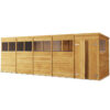 Store More Overlap Pent Shed - 20x6 Windowed