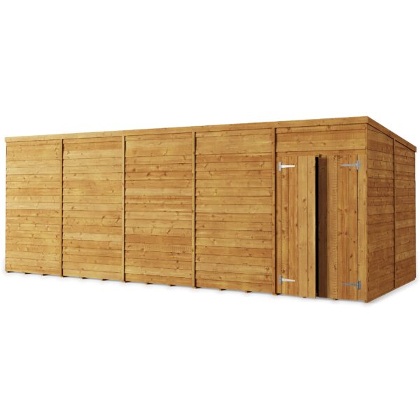 Store More 20x8 Large Overlap Pent Garden Shed with Double Doors (Windowless) - Image 3