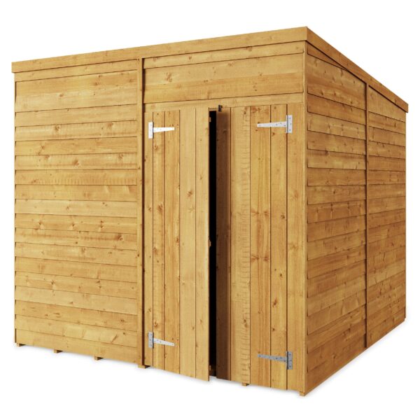 Store More 8x8 Overlap Pent Garden Shed with Double Doors (Windowless) - Image 3