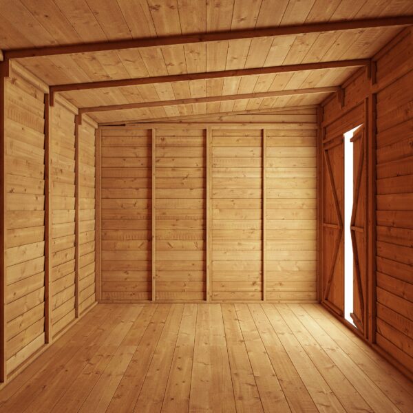 Store More 8x8 Overlap Pent Garden Shed with Double Doors (Windowless) - Image 4