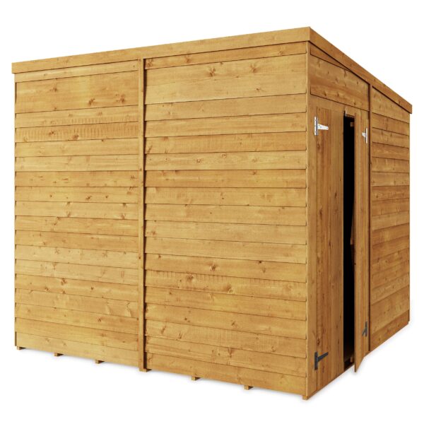 Store More 8x8 Overlap Pent Garden Shed with Double Doors (Windowless) - Image 5