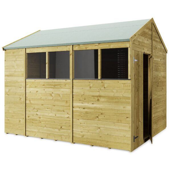Store More 10x8 Tongue and Groove Apex Garden Shed with Double Doors & Windows - Image 3
