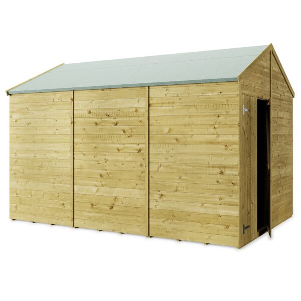 Store More 12x8 Tongue and Groove Apex Garden Shed with Double Doors (Windowless) - Image 3